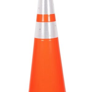 Orange Traffic Cone With or Without Reflective Collars