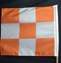 Orange/White Checkered Airport Flag 36″x36″