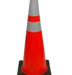 Traffic Cone with Reflective Collars (Orange)